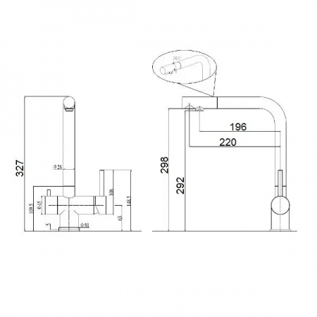 Кухонный смеситель Fabiano FKM 317 SS Titanium A-45